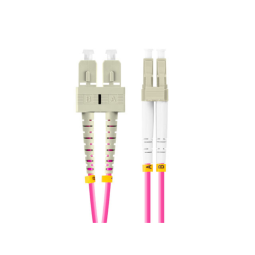 Cable de fibra optica lanberg multi lc - upc - sc - upc duplex lszh om4 50 - 125 3.0 - 1m