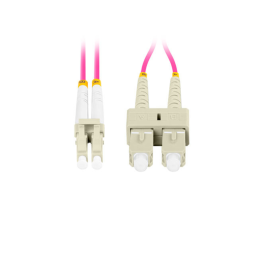 Cable de fibra optica lanberg multi lc - upc - sc - upc duplex lszh om4 50 - 125 3.0 - 1m