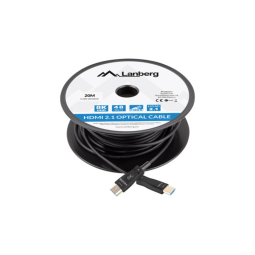 Cable hdmi aoc lanberg v2.1 m - m optico activo 8k 60hz 20m negro