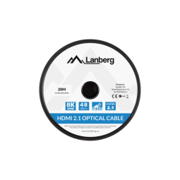 Cable hdmi aoc lanberg v2.1 m - m optico activo 8k 60hz 20m negro