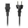 Cable schuko a c13 lanberg 1.8m - hembra - hembra - negro
