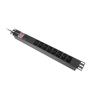 Regleta lanberg 1u 16a rack 19 pulgadas 8x socket iec c13 negro 2m