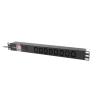Regleta lanberg 1u 16a rack 19 pulgadas 8x socket iec c13 negro 2m