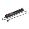 Regleta lanberg sp1 5 tomas schuko proteccion hasta 2500w negra 1.5m