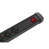 Regleta lanberg sp1 5 tomas schuko proteccion hasta 2500w negra 1.5m
