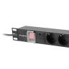 Regleta lanberg 1u 10a 7x schuko rack 19 pulgadas 2m negro c14
