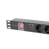 Regleta lanberg 1u 16a rack 19 pulgadas 6x socket schuko negro 2m