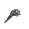Regleta lanberg 1u 16a rack 19 pulgadas 5x socket schuko negro 2m