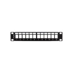 Patch panel lanberg 12 puertos 1u organizador modulos keystone negro