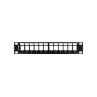 Patch panel lanberg 12 puertos 1u organizador modulos keystone negro