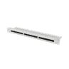 Patch panel lanberg 24 puertos 1u 19 pulgadas cat.6a utp con organizador cables gris