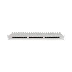 Patch panel lanberg 24 puertos 1u 19 pulgadas cat.6a utp con organizador cables gris