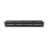 Patch panel lanberg 48 puertos 2u 19 pulgadas cat.6 negro