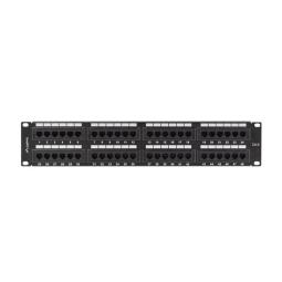 Patch panel lanberg 48 puertos 2u 19 pulgadas cat.6 negro