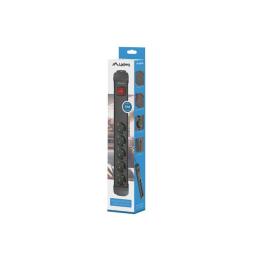 Regleta lanberg sp1 5 tomas schuko proteccion hasta 2500w negra 5m