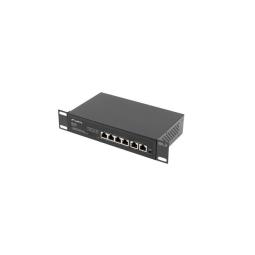 Switch lanberg 6 puertps 100mb 4xpoe+ - 2x fast ether 60w rack 10 pulgadas - 19 pulgadas