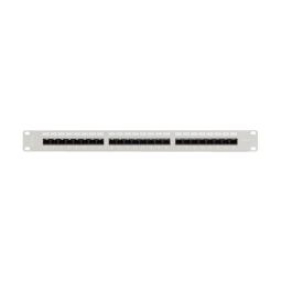 Patch panel lanberg 24 puertos 1u 19 pulgadas cat.6 utp con organizador cables gris