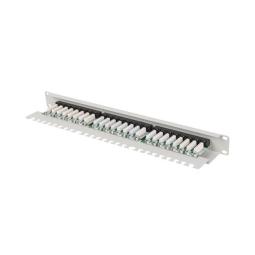 Patch panel lanberg 24 puertos 1u 19 pulgadas cat.6 utp con organizador cables gris