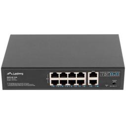 Switch lanberg 10 puertos 100mb 8xpoe+ - 2x gbit ether 120w rack 10 pulgadas - 19 pulgadas