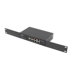 Switch lanberg 10 puertos 100mb 8xpoe+ - 2x gbit ether 120w rack 10 pulgadas - 19 pulgadas
