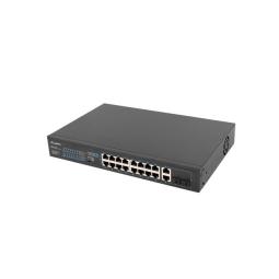 Switch lanberg 18 puertos 100mb 16xpoe+ - 2x gbit ether 150w rack 10 pulgadas - 19 pulgadas