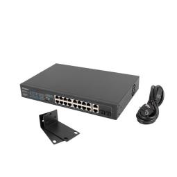 Switch lanberg 18 puertos 100mb 16xpoe+ - 2x gbit ether 250w rack 19 pulgadas