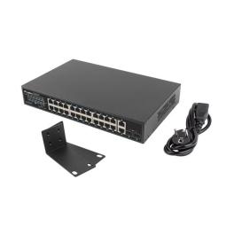 Switch lanberg 24 puertos 1gb poe+ - 2x sfp 2x gbit ethernet 360w rack 19 pulgadas