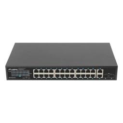 Switch lanberg 24 puertos 1gb poe+ - 2x sfp 2x gbit ethernet 360w rack 19 pulgadas