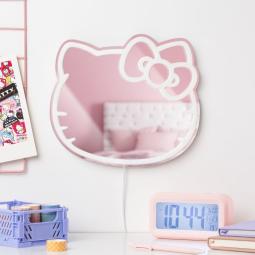 Espejo de neón led montable en la pared hello kitty