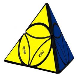 Cubo de rubik qiyi coin pyraminx tetrahedrom negro - Imagen 1