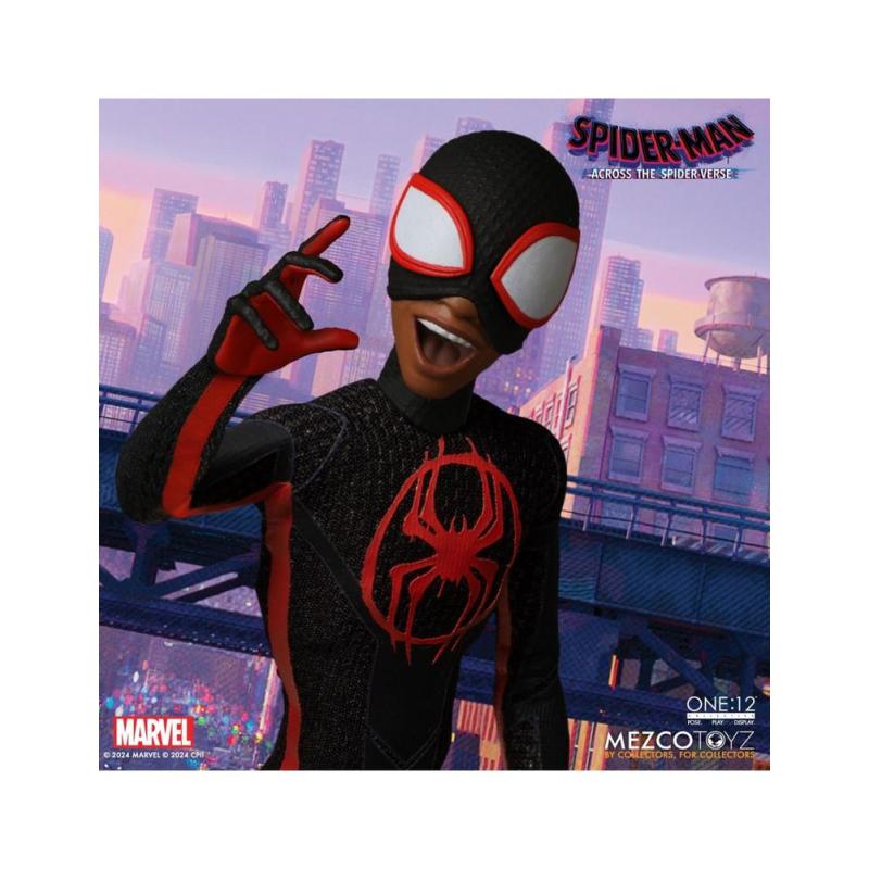 Figura mezco toyz spider - man across the spider - verse spider - man miles morales 17cm