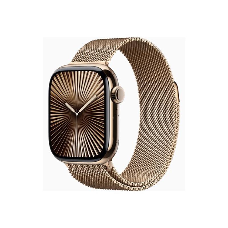 Smartwatch apple watch series 10 gps + cell 42mm golden titanium milanese loop m - l