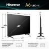 Tv hisense 43 pulgadas led 4k uhd - 43a6q - smart tv