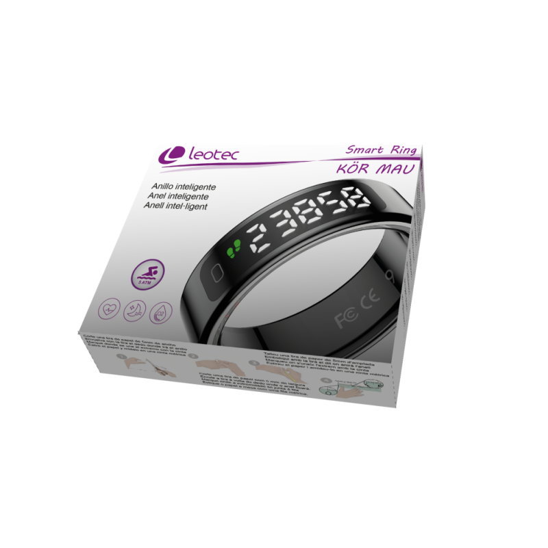 Leotec smart ring kor mau negro talla 10