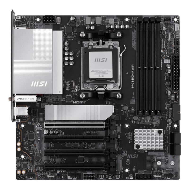 Placa base msi pro b850m - p wifi am5 matx - 4x ddr5