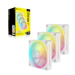 Ventilador caja corsair lx120 icue link rgb 3 x 120mm blanco