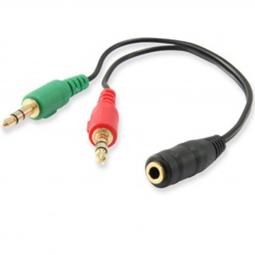 Cable audio equip mini jack 3.5mm hembra a 2 jack 3.5mm macho - Imagen 1