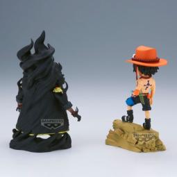 Figura banpresto one piece world collectable figure log stories portgas d.ace vs marshall d.teach 8cm