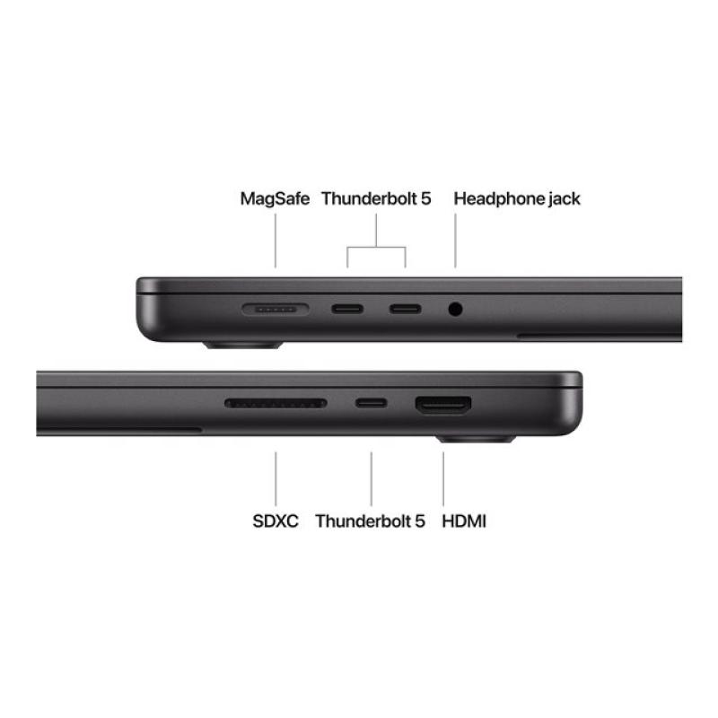 Portatil apple macbook pro 16 - apple m4 - 24gb - ssd 512gb - 16.2 pulgadas - space black