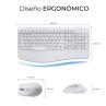 Teclado + raton subblim combo dual office prowave blanco