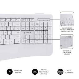 Teclado + raton subblim combo dual office prowave blanco