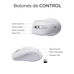 Teclado + raton subblim combo dual office prowave blanco