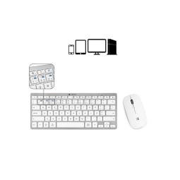 Teclado + raton subblim combo plata portugues
