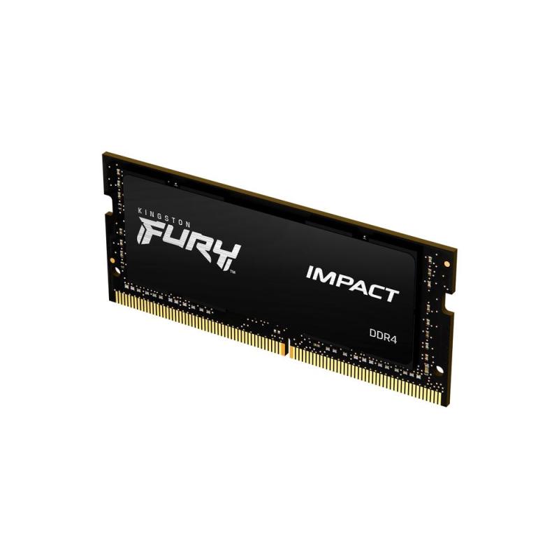 Memoria ram ddr4 64gb 2x32gb kingston - 3200mhz - pc4 - 25600 - fury impact - cl20 - 1.2v - sodimm