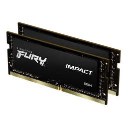 Memoria ram ddr4 64gb 2x32gb kingston - 3200mhz - pc4 - 25600 - fury impact - cl20 - 1.2v - sodimm