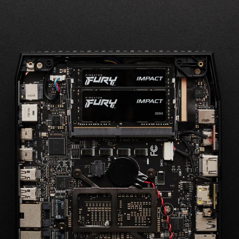 Memoria ram ddr4 64gb 2x32gb kingston - 3200mhz - pc4 - 25600 - fury impact - cl20 - 1.2v - sodimm
