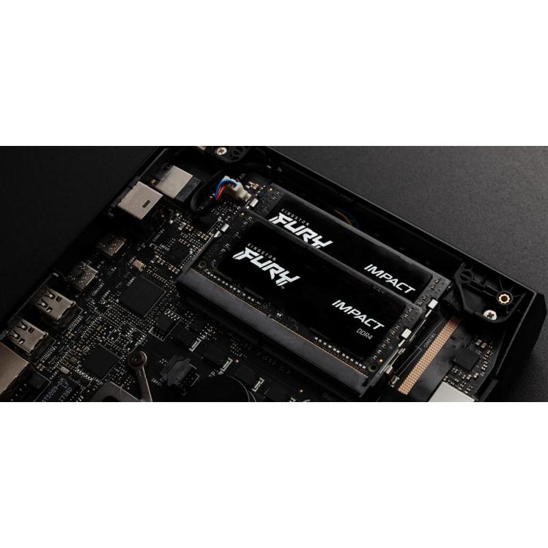 Memoria ram ddr4 64gb 2x32gb kingston - 3200mhz - pc4 - 25600 - fury impact - cl20 - 1.2v - sodimm