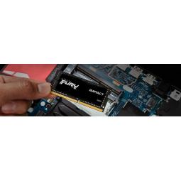 Memoria ram ddr4 64gb 2x32gb kingston - 3200mhz - pc4 - 25600 - fury impact - cl20 - 1.2v - sodimm