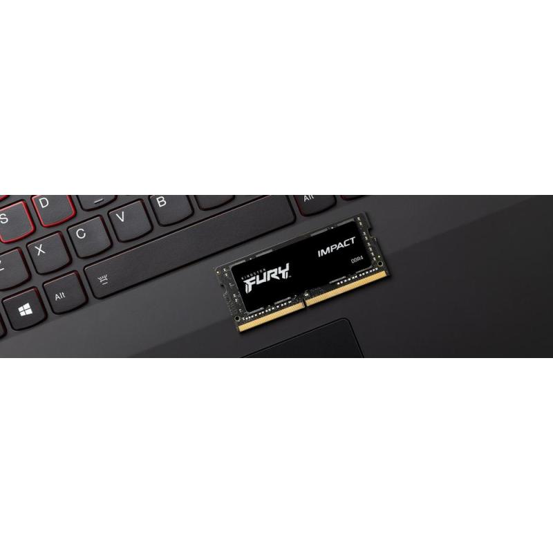 Memoria ram ddr4 64gb 2x32gb kingston - 3200mhz - pc4 - 25600 - fury impact - cl20 - 1.2v - sodimm