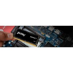 Memoria ram ddr4 64gb 2x32gb kingston - 3200mhz - pc4 - 25600 - fury impact - cl20 - 1.2v - sodimm